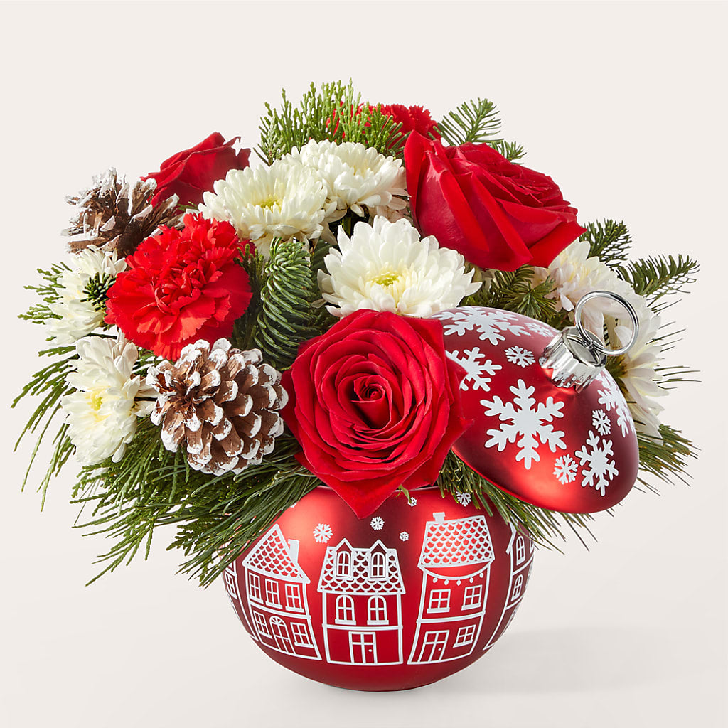 Christmas Village Ornament – BUTTERFLIES & BOUQUETS, Peterstown WV