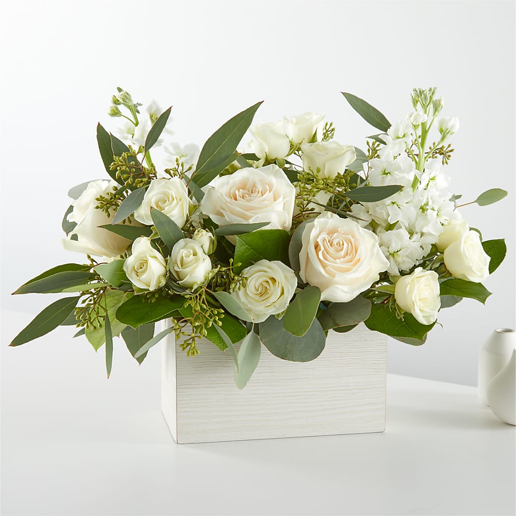 Fresh Linen Box Bouquet – BUTTERFLIES & BOUQUETS, Peterstown WV