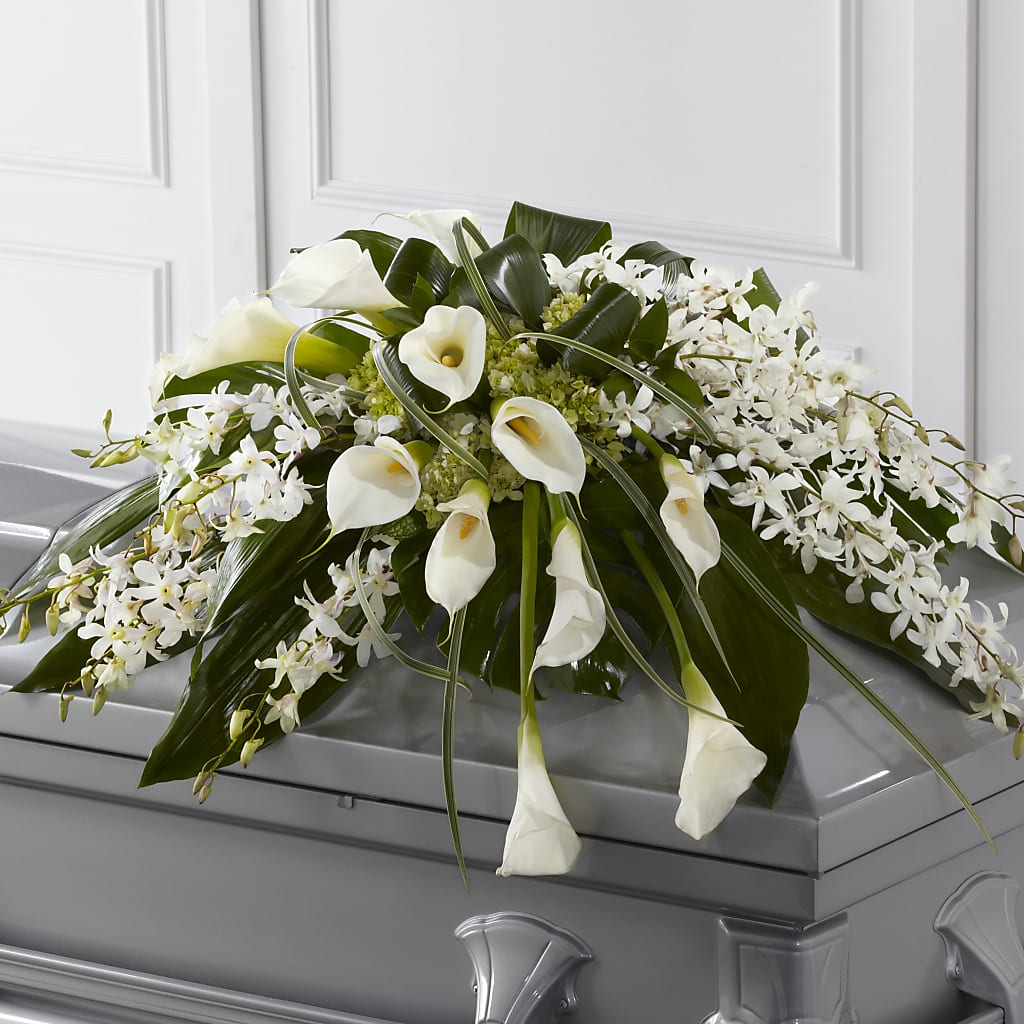 Angel Wings Casket Spray – BUTTERFLIES & BOUQUETS, Peterstown WV
