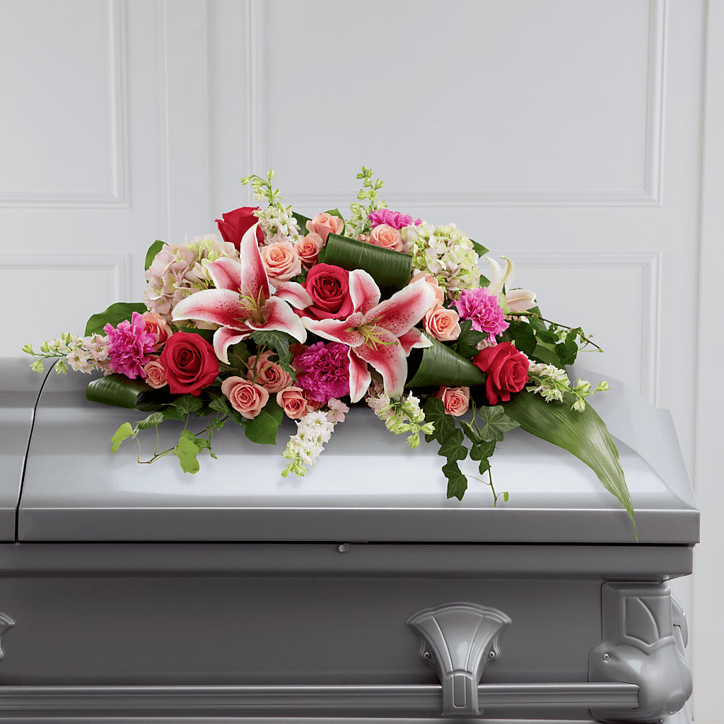 Splendid Grace Casket Spray – BUTTERFLIES & BOUQUETS, Peterstown WV