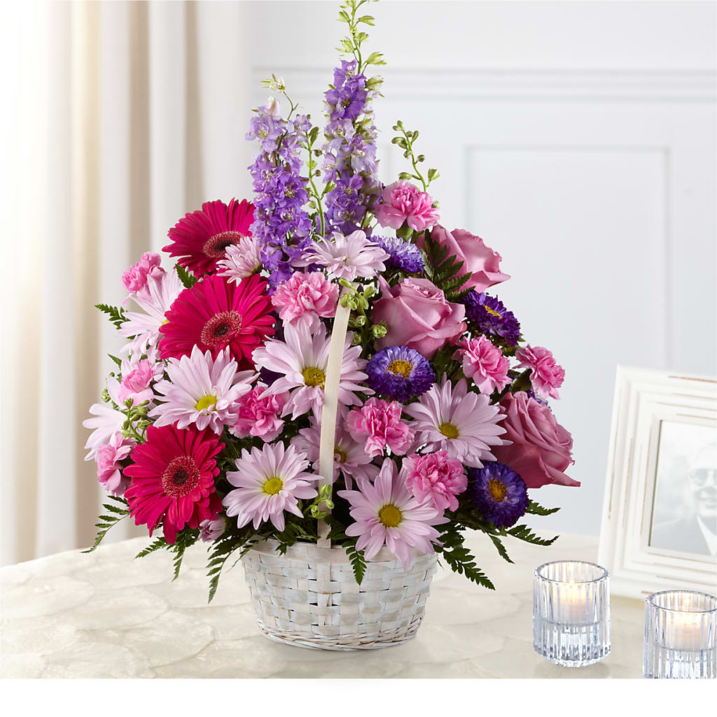 Pastel Peace Basket – BUTTERFLIES & BOUQUETS, Peterstown WV