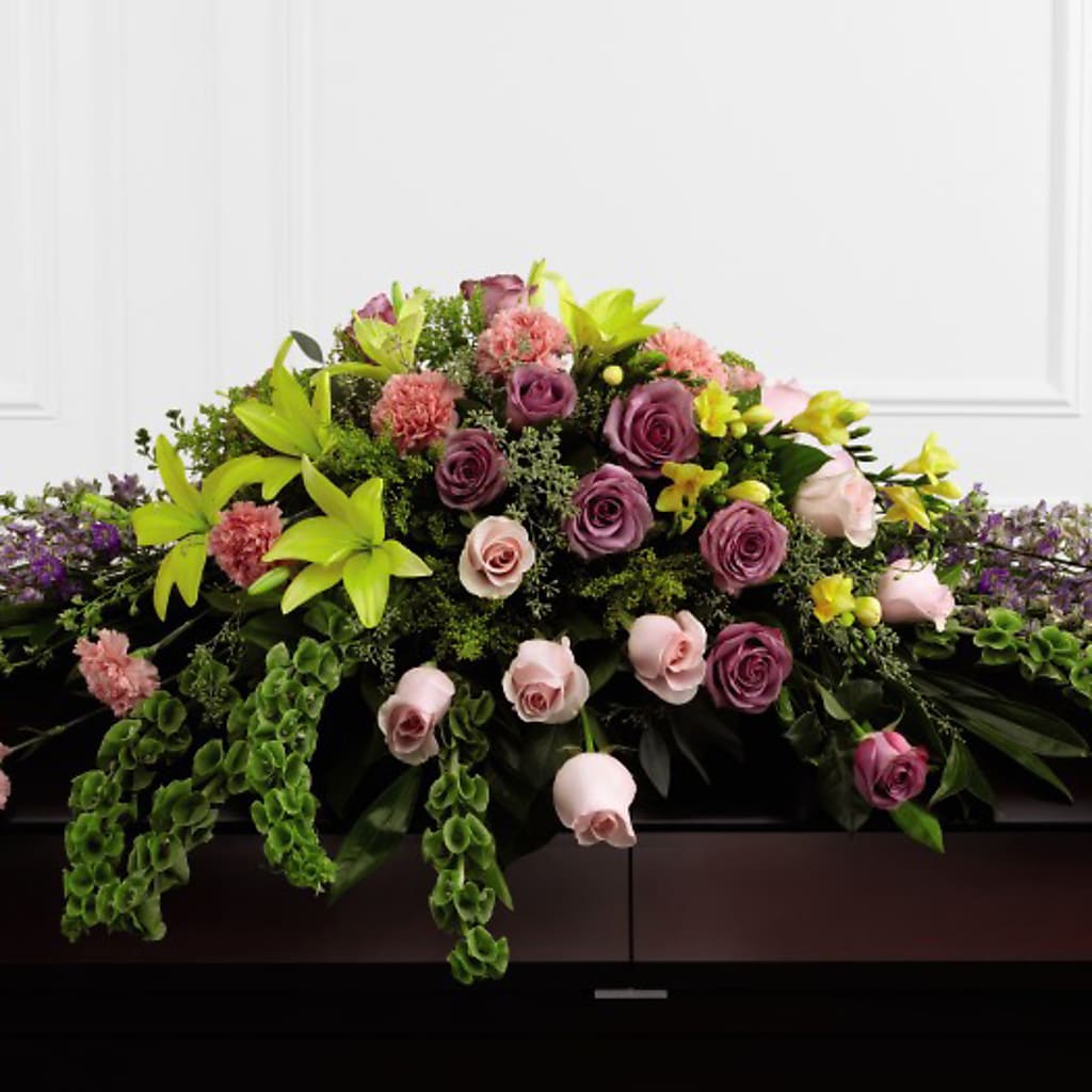 Forever Beloved Casket Spray – BUTTERFLIES & BOUQUETS, Peterstown WV