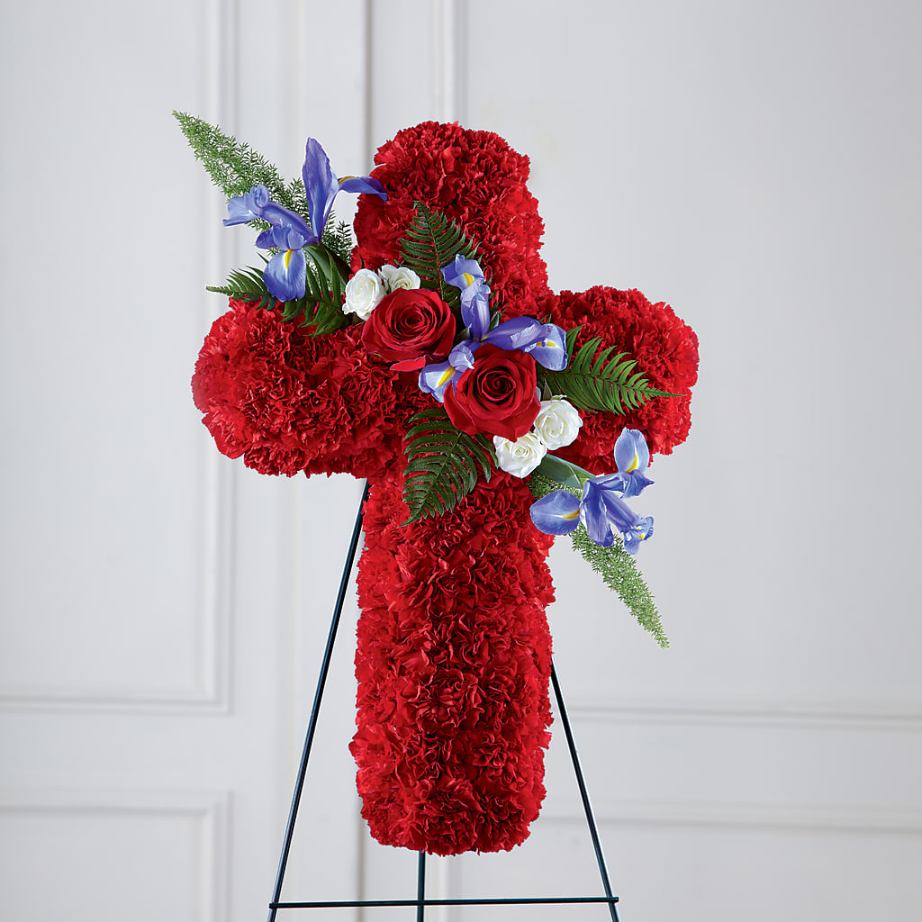 Faithful Hero Floral Cross – BUTTERFLIES & BOUQUETS, Peterstown WV