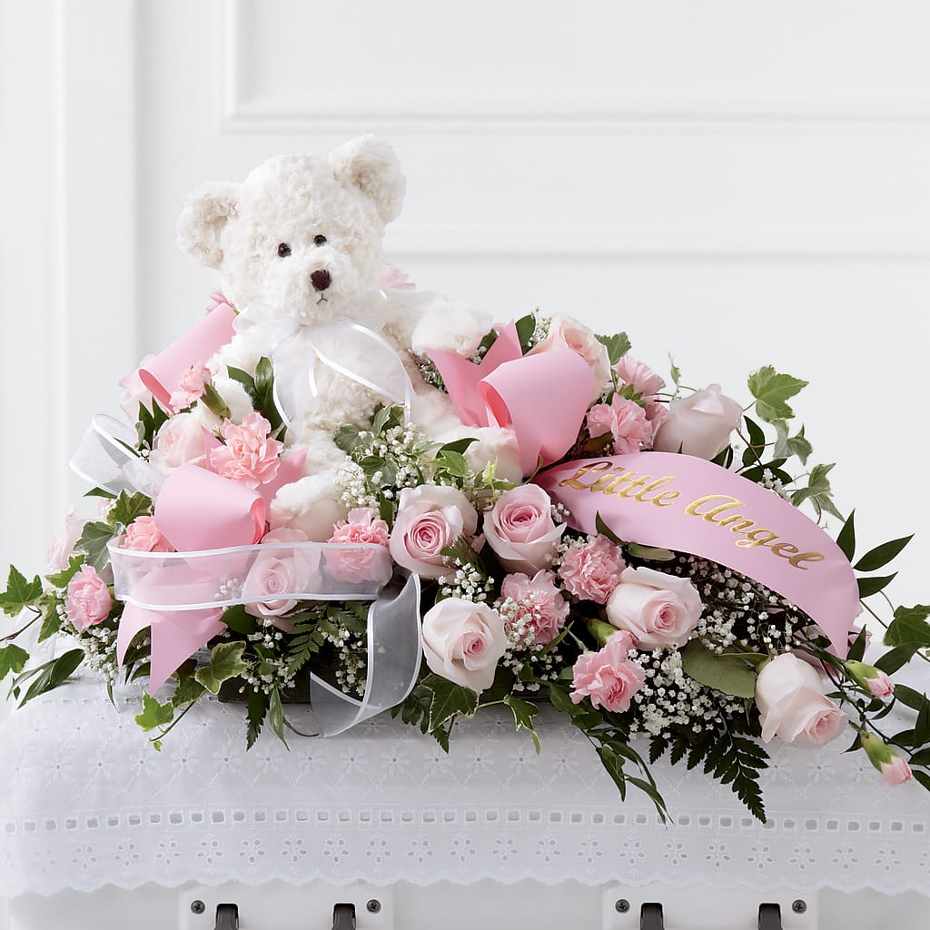 Touch of Sympathy Casket Spray – BUTTERFLIES & BOUQUETS, Peterstown WV