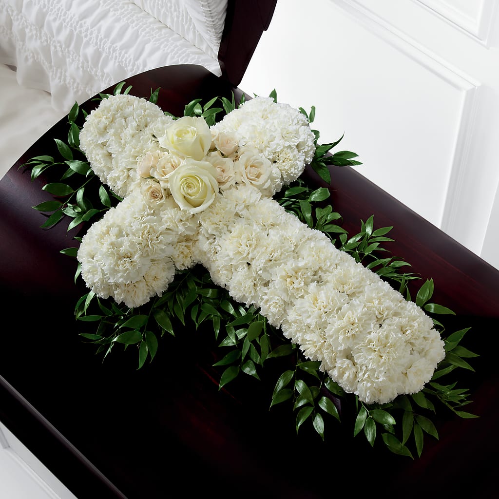 Peaceful Memories Casket Spray (Standard) – BUTTERFLIES & BOUQUETS, Peterstown WV