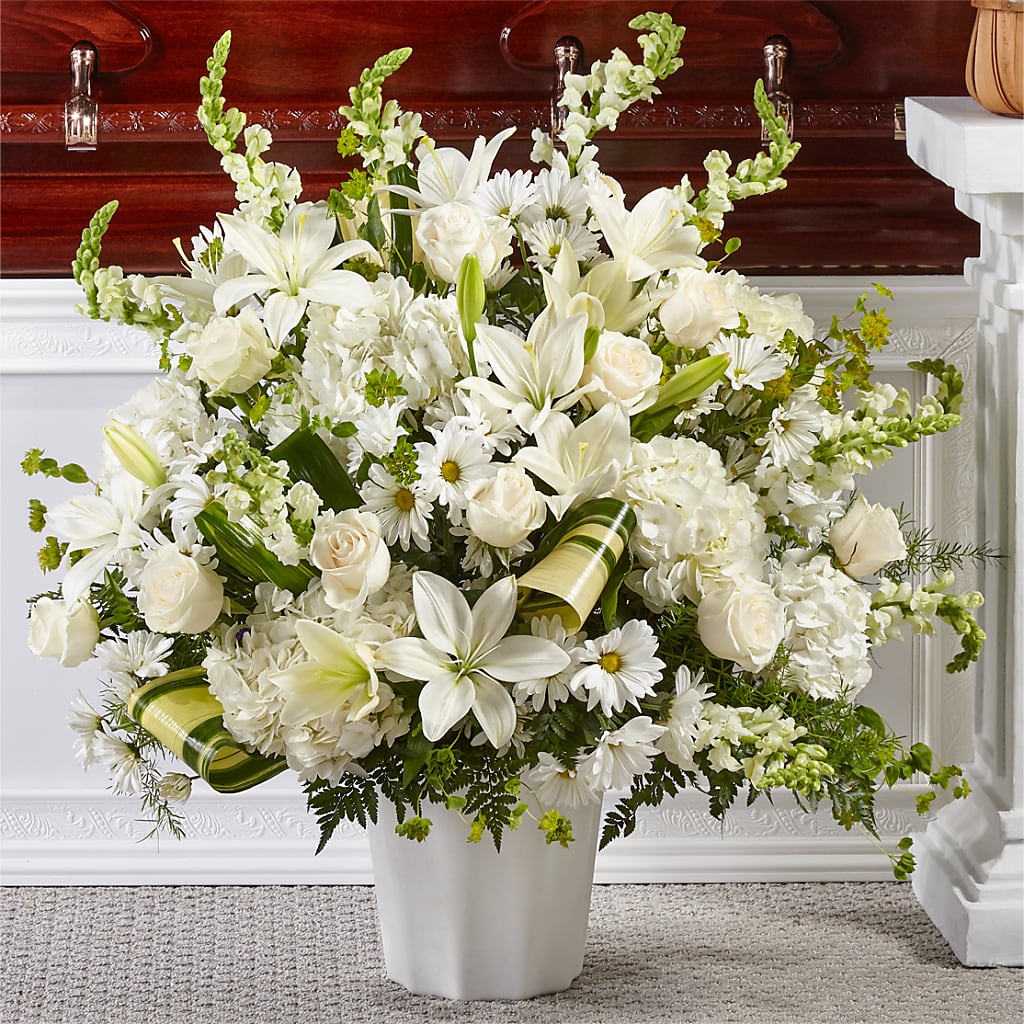 Thoughts of Tranquility Floor Basket – BUTTERFLIES & BOUQUETS, Peterstown WV