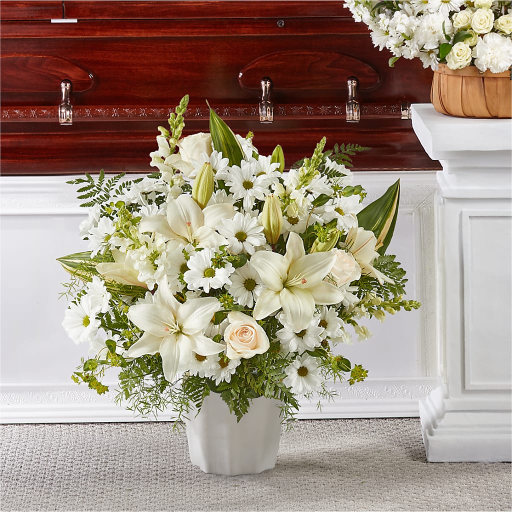 Thoughts of Tranquility Floor Basket – BUTTERFLIES & BOUQUETS, Peterstown WV