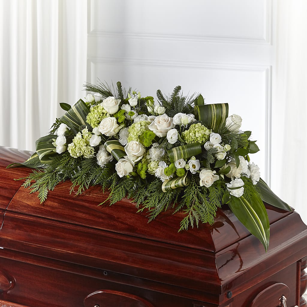 Hopeful Gesture Casket Spray – BUTTERFLIES & BOUQUETS, Peterstown WV