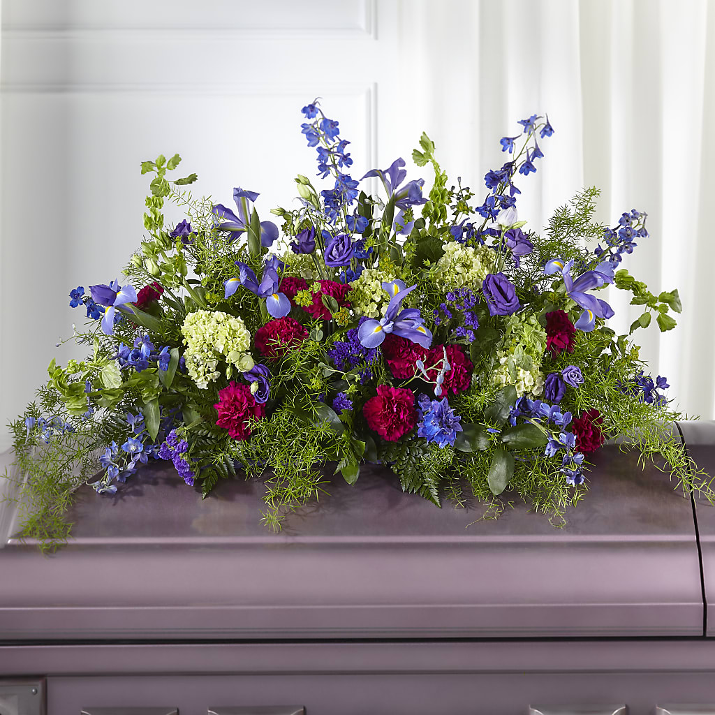 Always Treasured Casket Spray – BUTTERFLIES & BOUQUETS, Peterstown WV