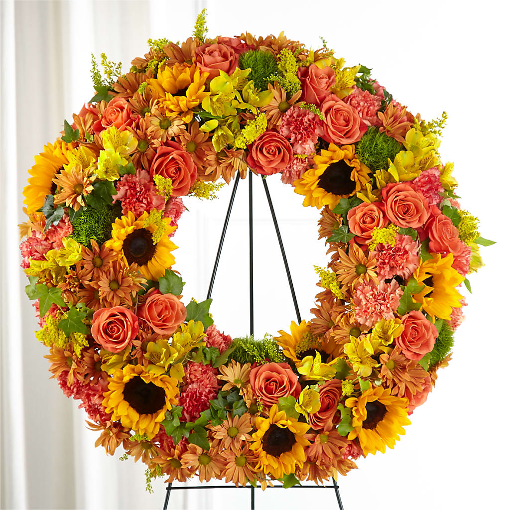 Autumnal Memories Wreath (Standard) – BUTTERFLIES & BOUQUETS, Peterstown WV