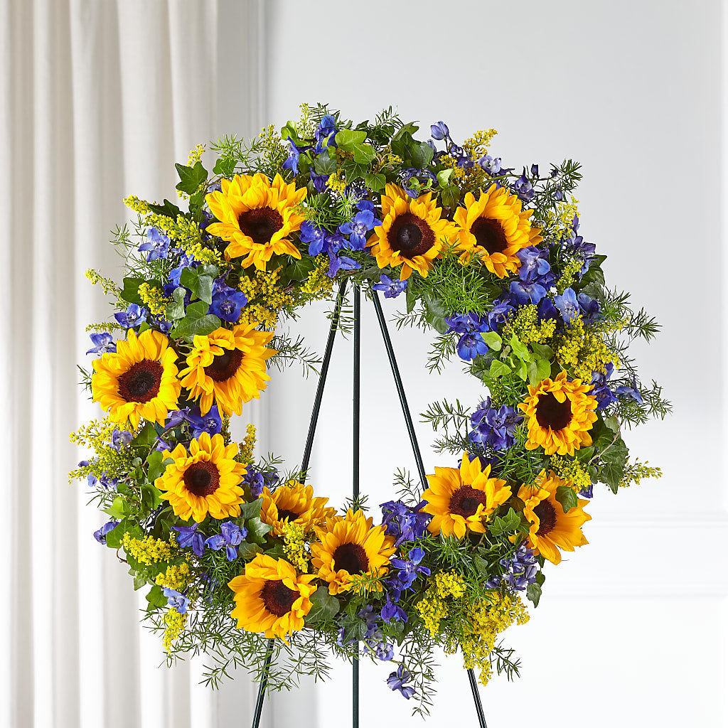 Bright Rays Wreath – BUTTERFLIES & BOUQUETS, Peterstown WV
