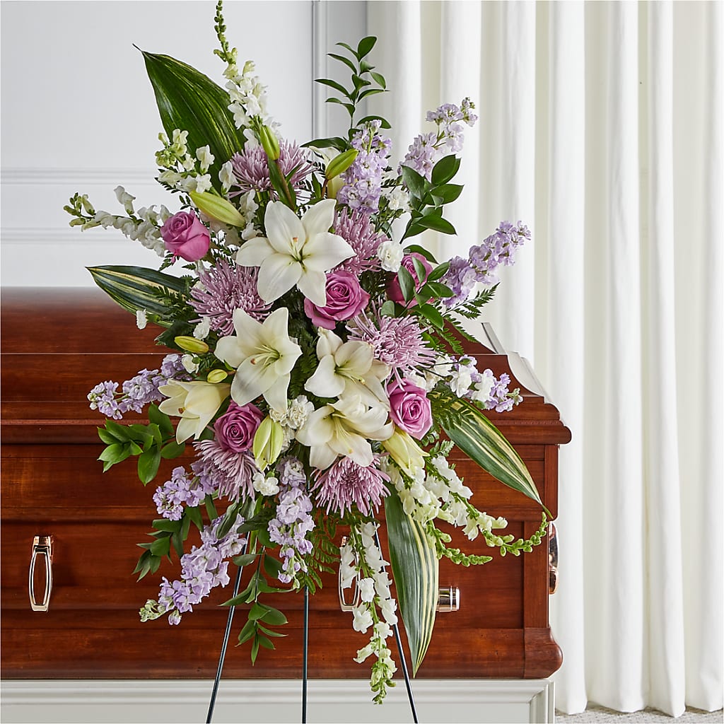Grateful Hearts Standing Spray – BUTTERFLIES & BOUQUETS, Peterstown WV