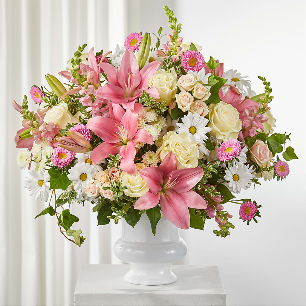 Empathetic Blooms Urn Arrangement – BUTTERFLIES & BOUQUETS, Peterstown WV