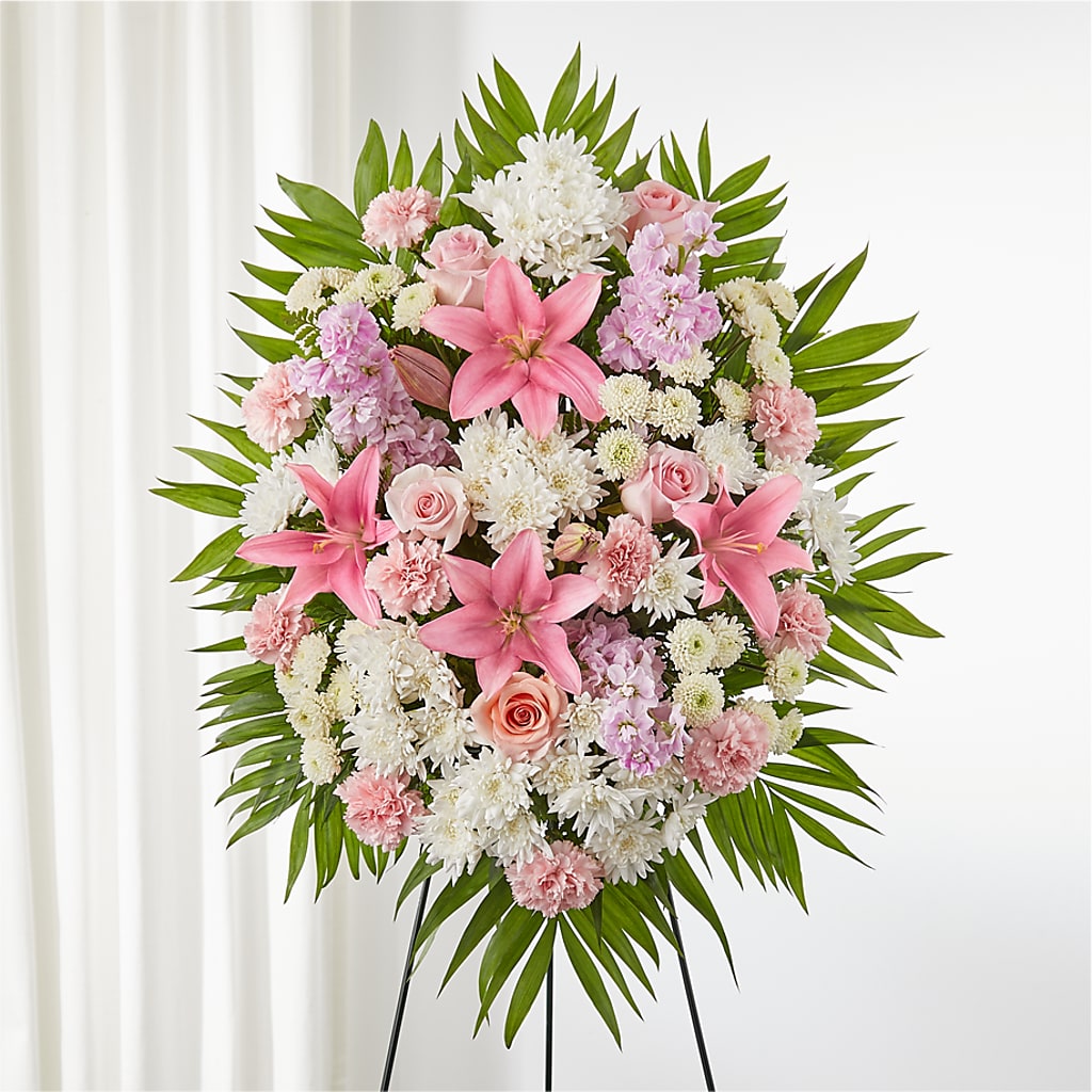 Offering Solace Standing Spray – BUTTERFLIES & BOUQUETS, Peterstown WV