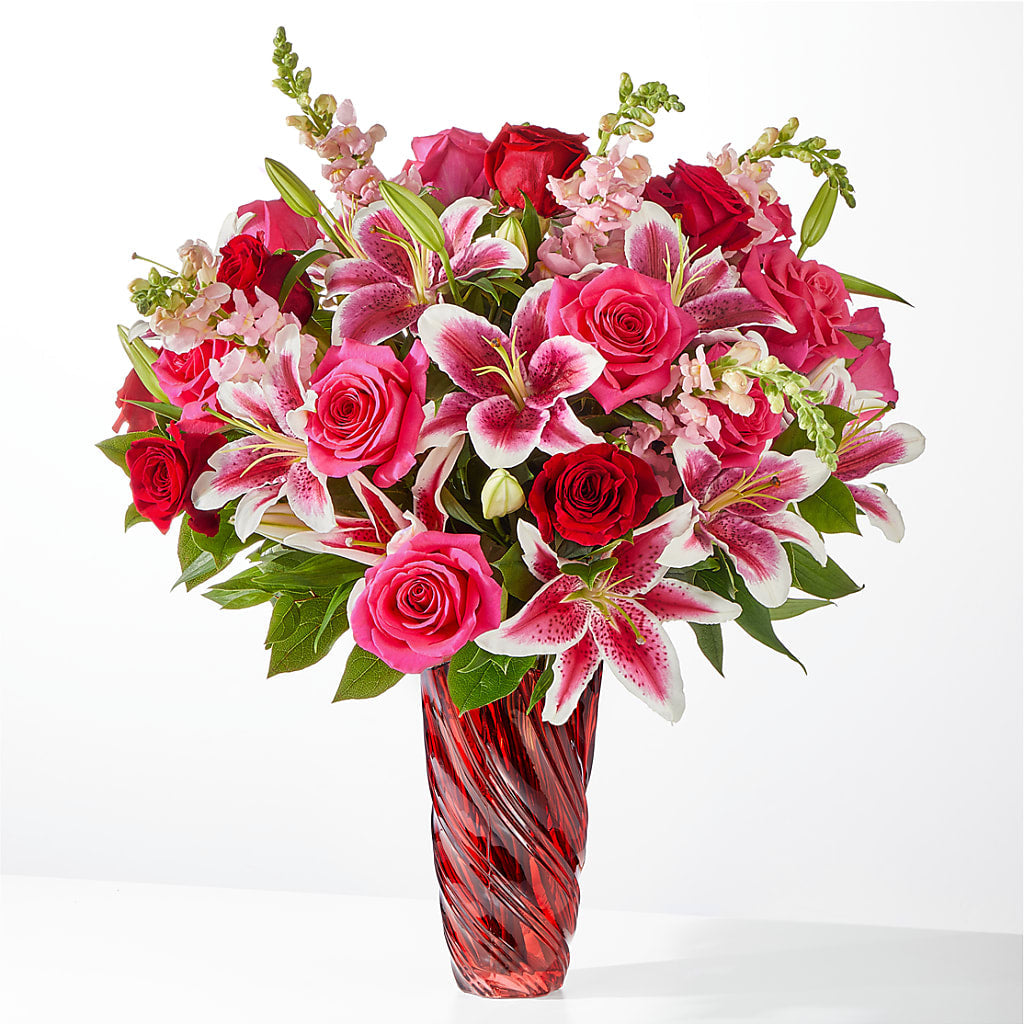 Always You Bouquet with Luxe Swirl Vase – BUTTERFLIES & BOUQUETS, Peterstown WV