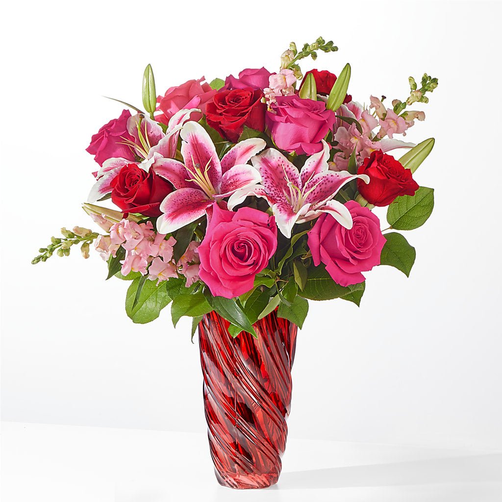 Always You Bouquet with Luxe Swirl Vase – BUTTERFLIES & BOUQUETS, Peterstown WV