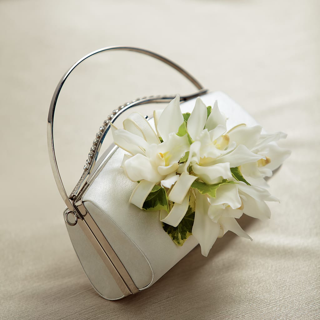 White Purse Decor – BUTTERFLIES & BOUQUETS, Peterstown WV