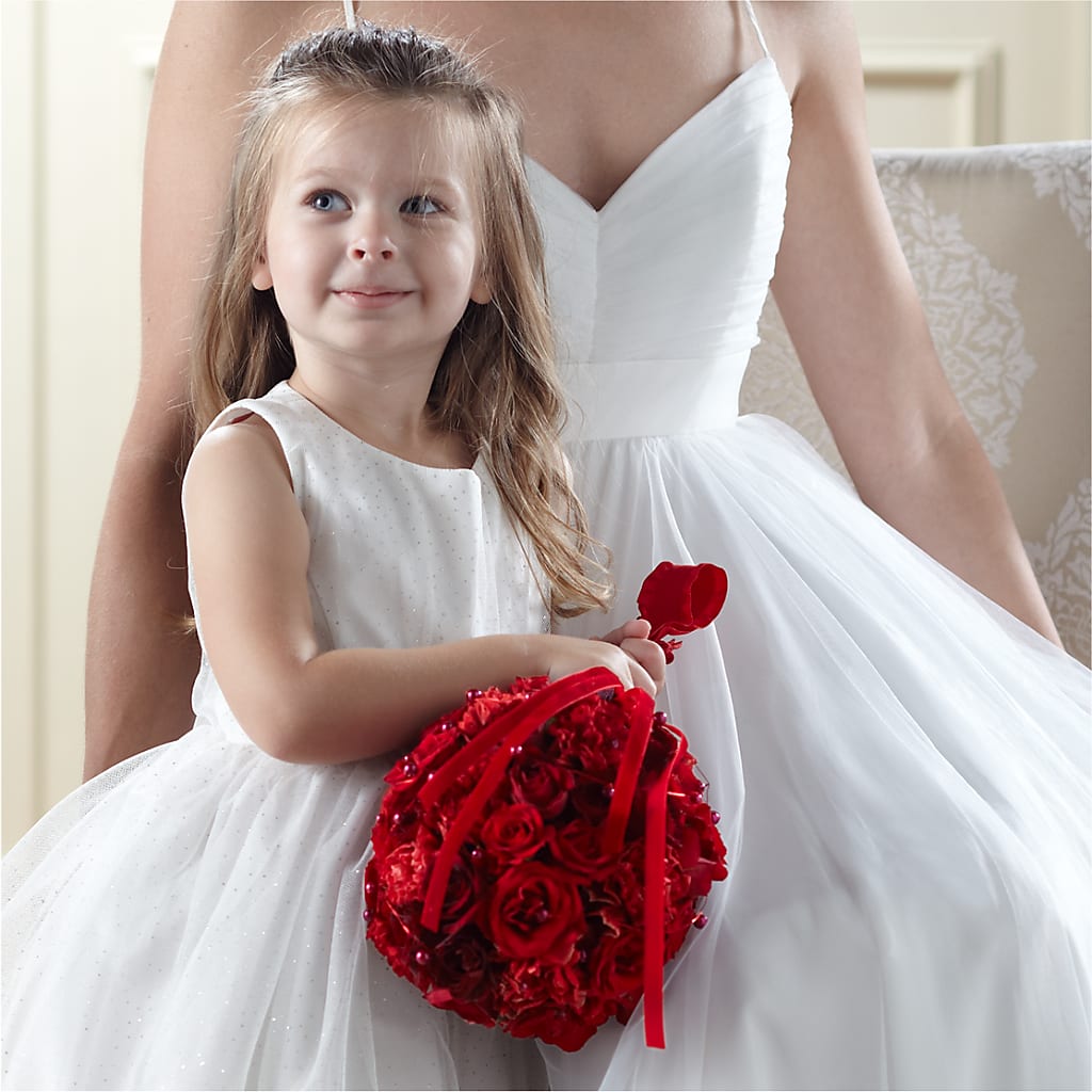 Pure at Heart Flower Girl Arrangement – BUTTERFLIES & BOUQUETS, Peterstown WV
