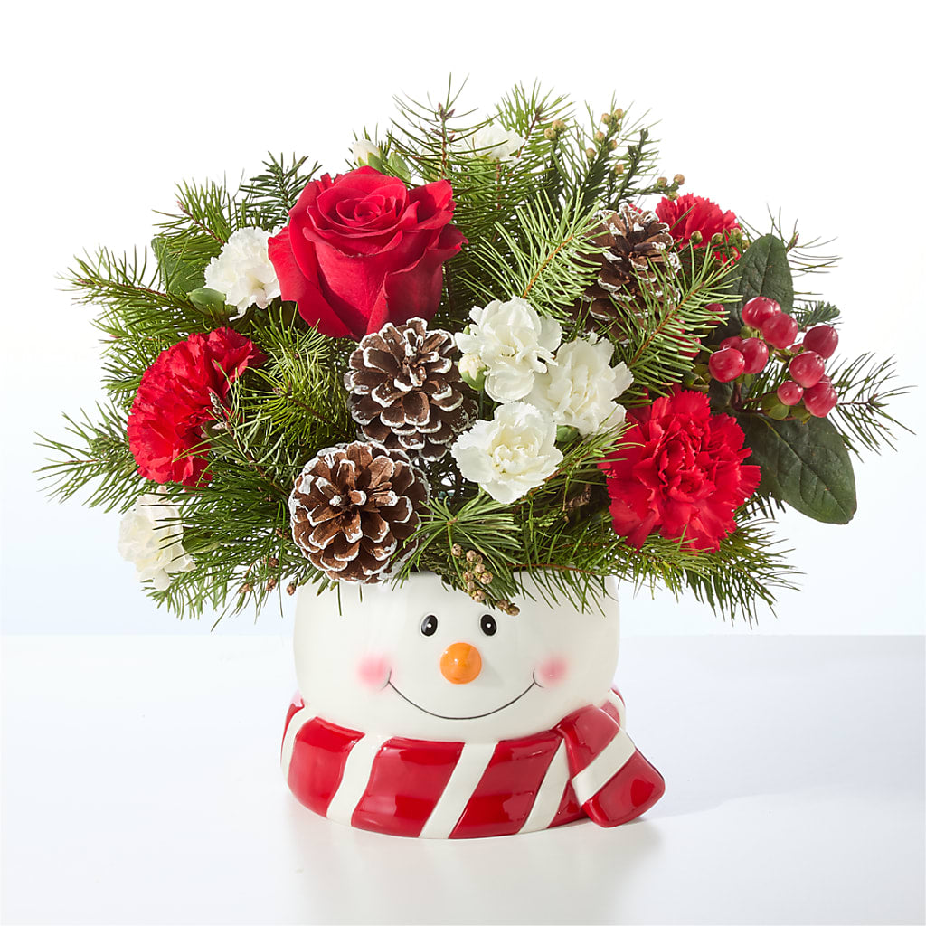 Jolly Snowman Bouquet – BUTTERFLIES & BOUQUETS, Peterstown WV