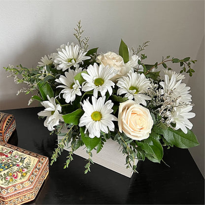 Fresh Linen Box Bouquet – BUTTERFLIES & BOUQUETS, Peterstown WV