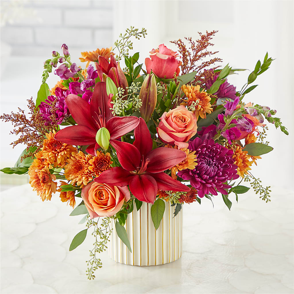 Burgundy Landscape Bouquet – BUTTERFLIES & BOUQUETS, Peterstown WV