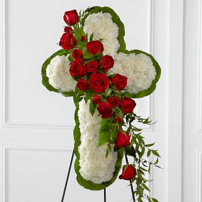 Floral Cross Easel – BUTTERFLIES & BOUQUETS, Peterstown WV
