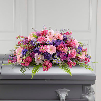 Glorious Garden Casket Spray – BUTTERFLIES & BOUQUETS, Peterstown WV
