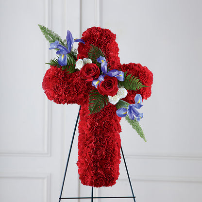 Faithful Hero Floral Cross – BUTTERFLIES & BOUQUETS, Peterstown WV