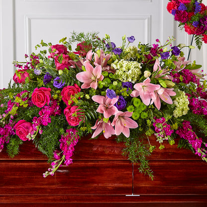 Radiant Tribute Casket Spray – BUTTERFLIES & BOUQUETS, Peterstown WV