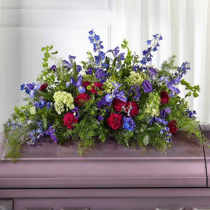 Always Treasured Casket Spray – BUTTERFLIES & BOUQUETS, Peterstown WV