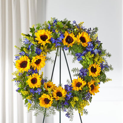 Bright Rays Wreath – BUTTERFLIES & BOUQUETS, Peterstown WV