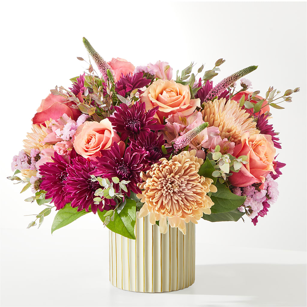 Berry Cobbler Bouquet with Ivory Vase – BUTTERFLIES & BOUQUETS, Peterstown WV