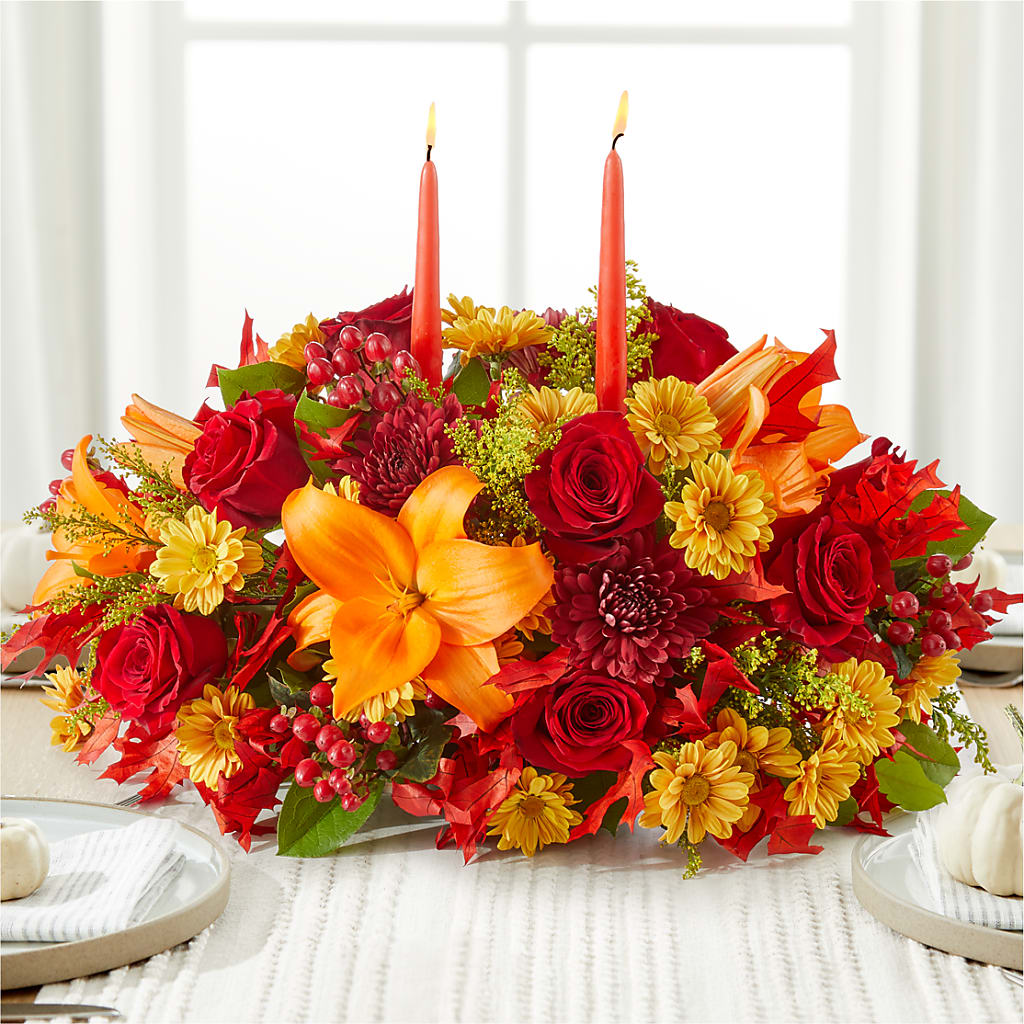 Autumn's Embrace Centerpiece – BUTTERFLIES & BOUQUETS, Peterstown WV