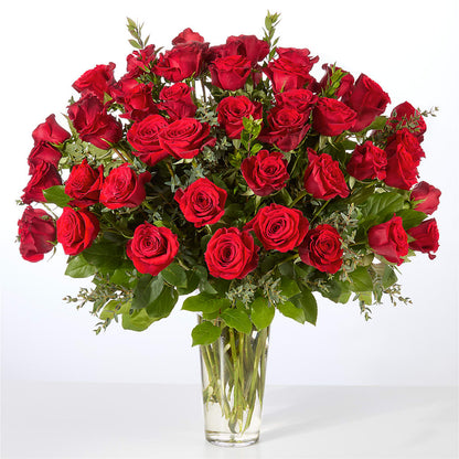 Forever Yours Fifty Stem Red Rose Bouquet – BUTTERFLIES & BOUQUETS, Peterstown WV
