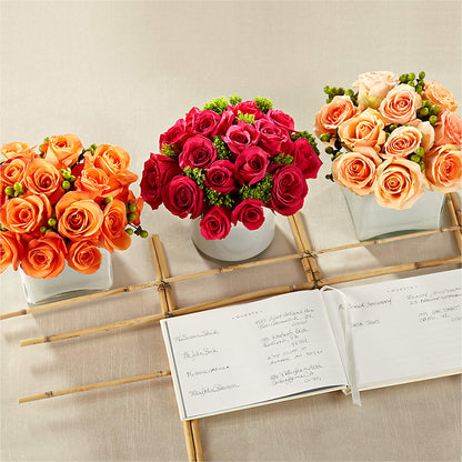 Dawn Rose Centerpiece – BUTTERFLIES & BOUQUETS, Peterstown WV