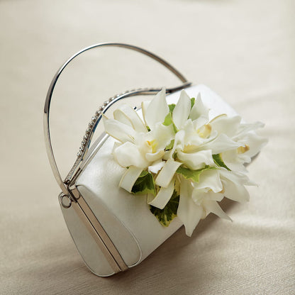 White Purse Decor – BUTTERFLIES & BOUQUETS, Peterstown WV