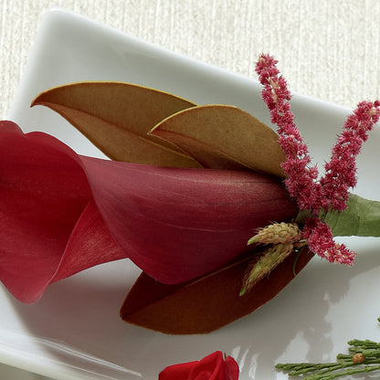 Red Calla Boutonniere – BUTTERFLIES & BOUQUETS, Peterstown WV