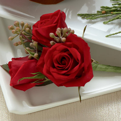 Red Spray Rose Boutonniere – BUTTERFLIES & BOUQUETS, Peterstown WV