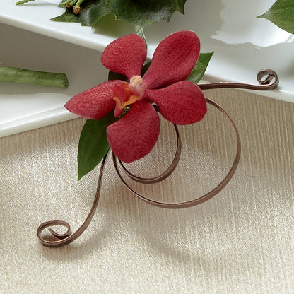 Red Mokara Boutonniere – BUTTERFLIES & BOUQUETS, Peterstown WV
