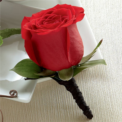 Red Rose Boutonniere – BUTTERFLIES & BOUQUETS, Peterstown WV